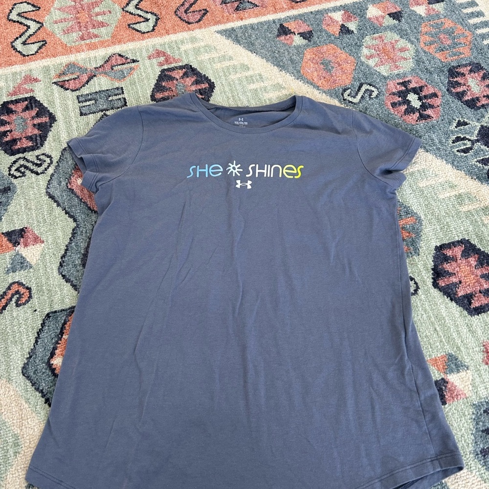 Under Armour Kids 'She Shines' Blue T-Shirt- YXL